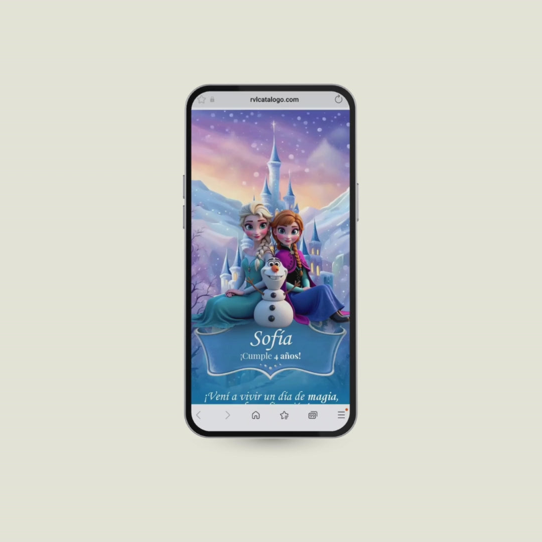 Invitación Digital Frozen – Infinity Web