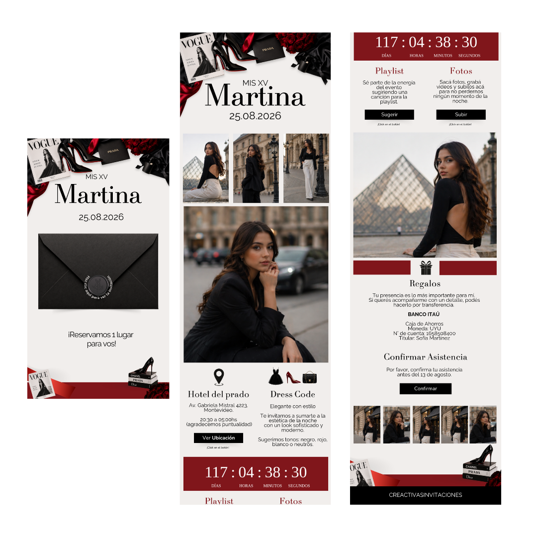 Invitación Digital Devil Style – Experiencia Premium