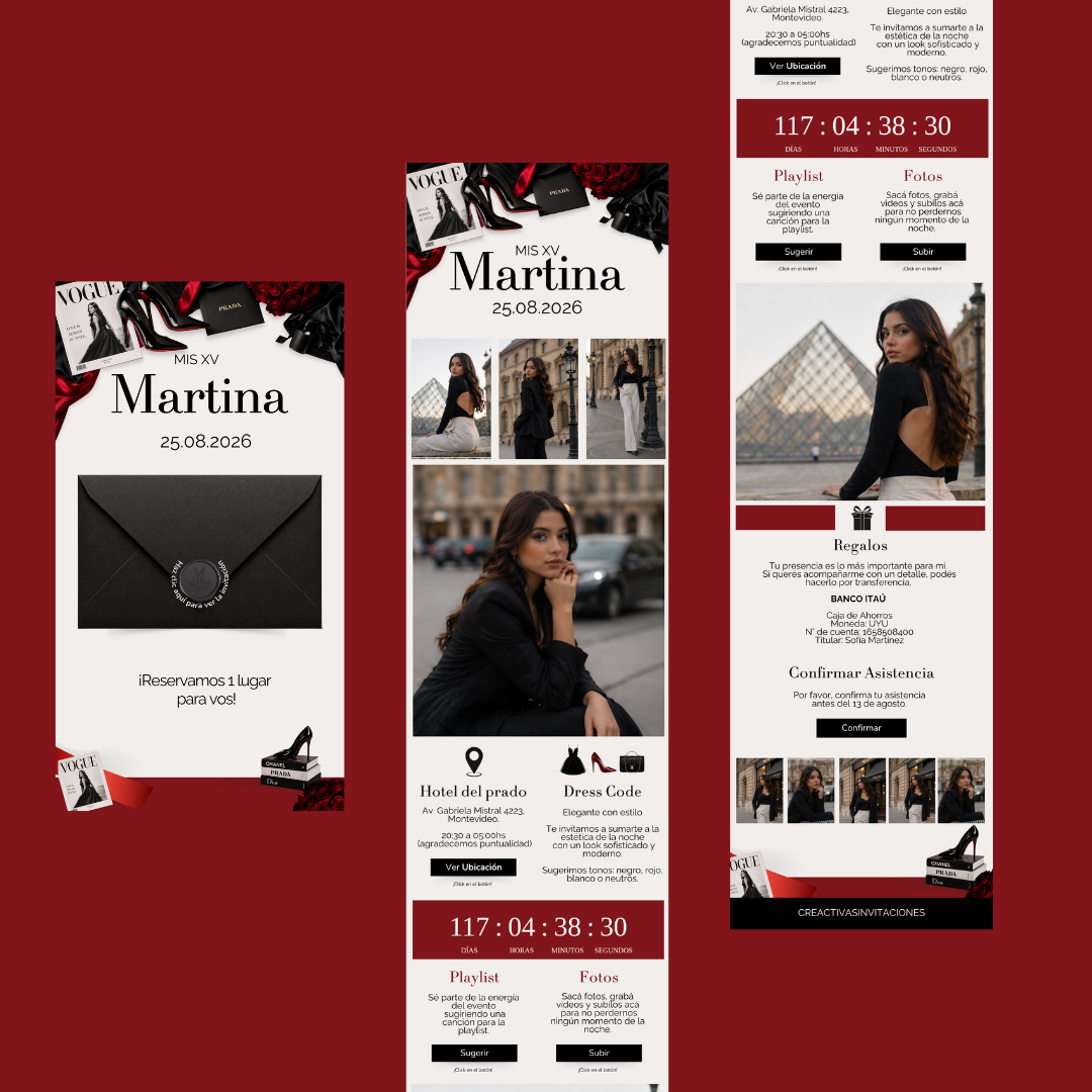 Invitación Digital Devil Style – Experiencia Premium