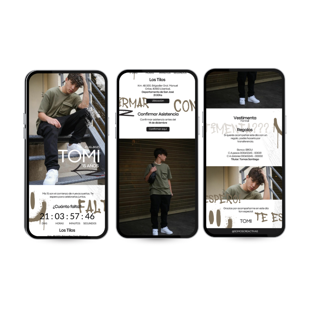 Invitación Digital Interactiva URBAN – XV Años