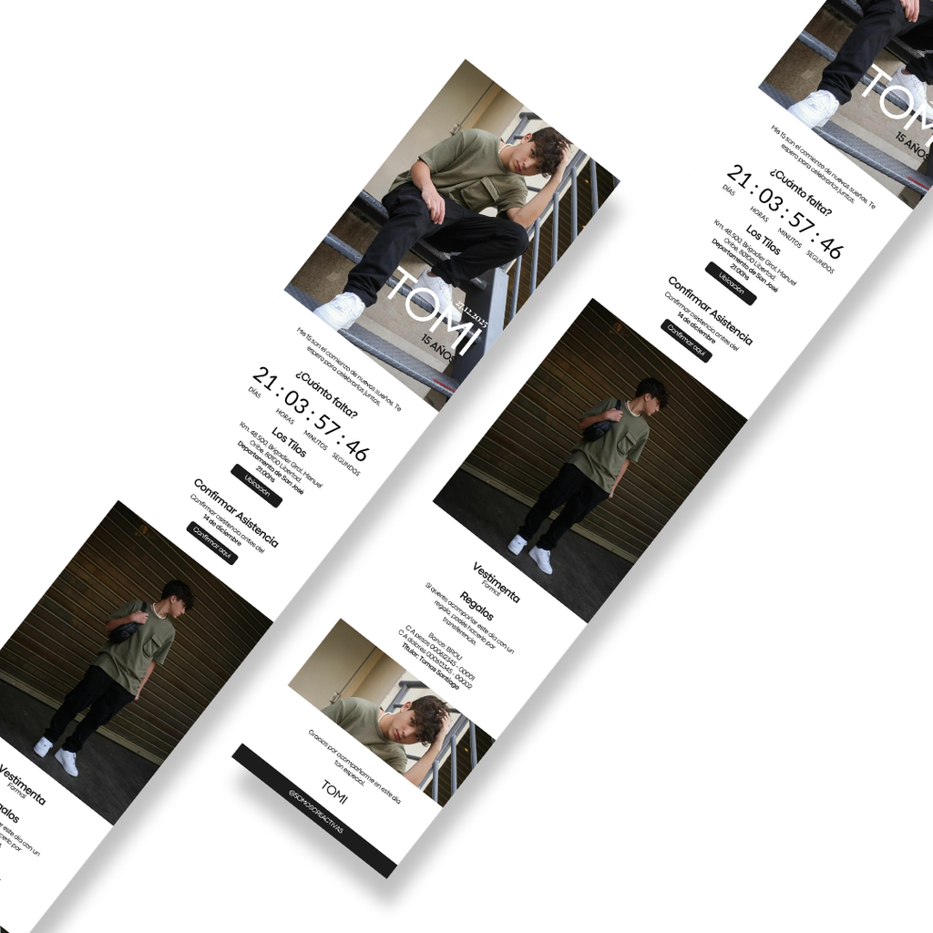 Invitación Digital Interactiva URBAN WHITE – XV Años