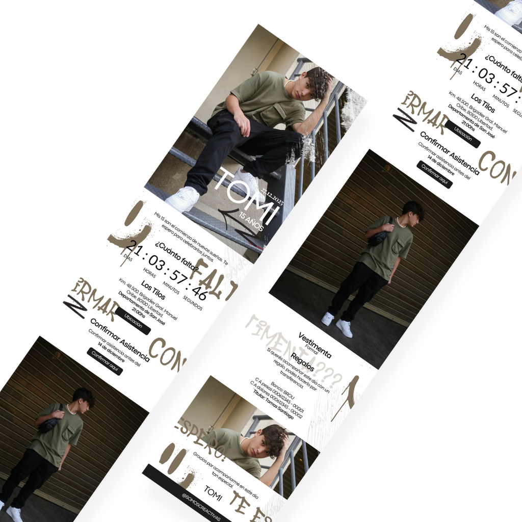 Invitación Digital Interactiva URBAN – XV Años