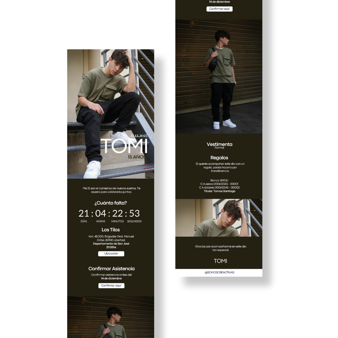 Invitación Digital Interactiva URBAN – XV Años