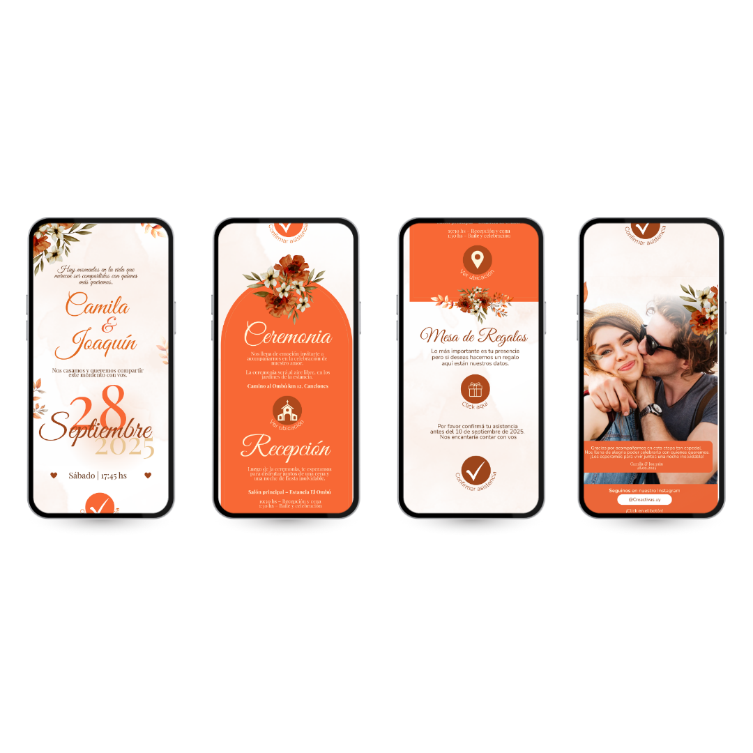Invitación digital – Terracota