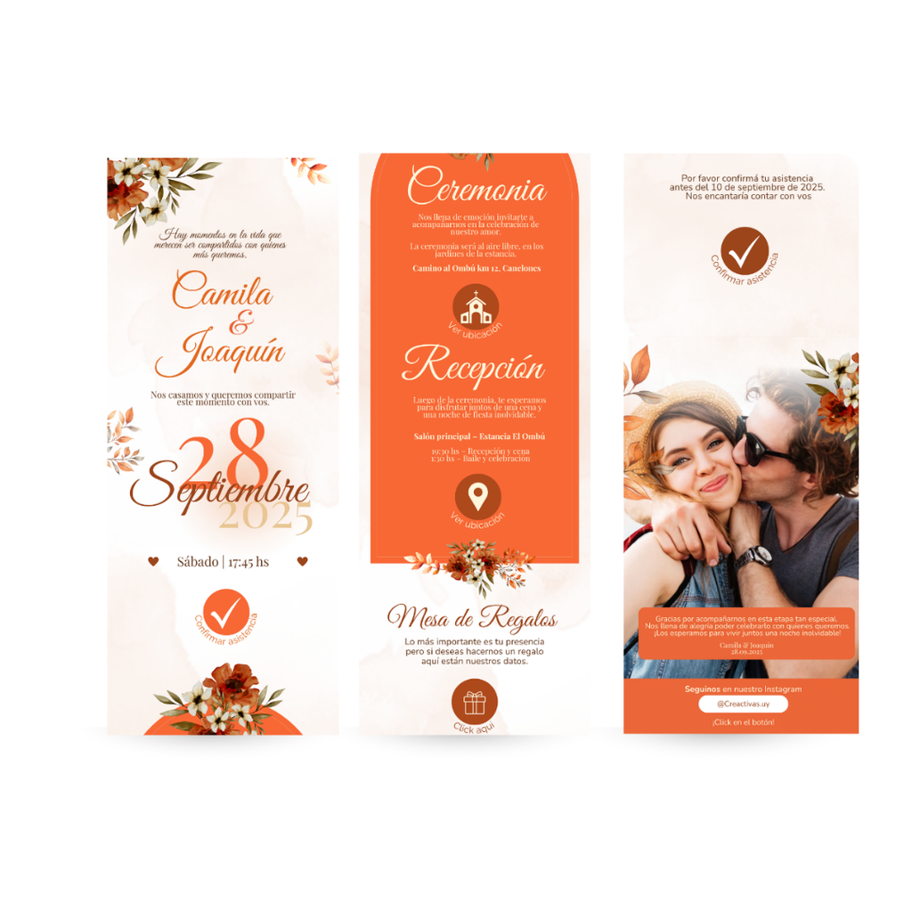 Invitación digital – Terracota